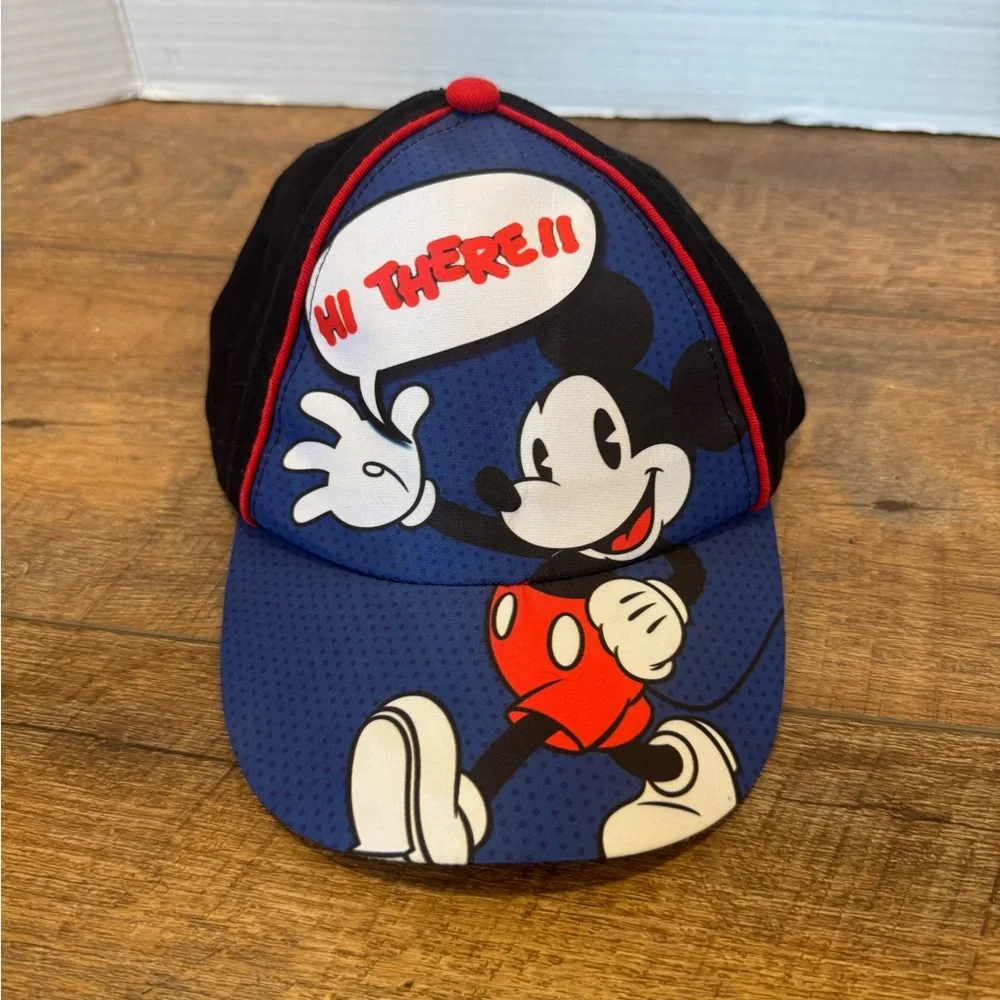 Mickey Mouse Boy’s Baseball Hat “Hi There”